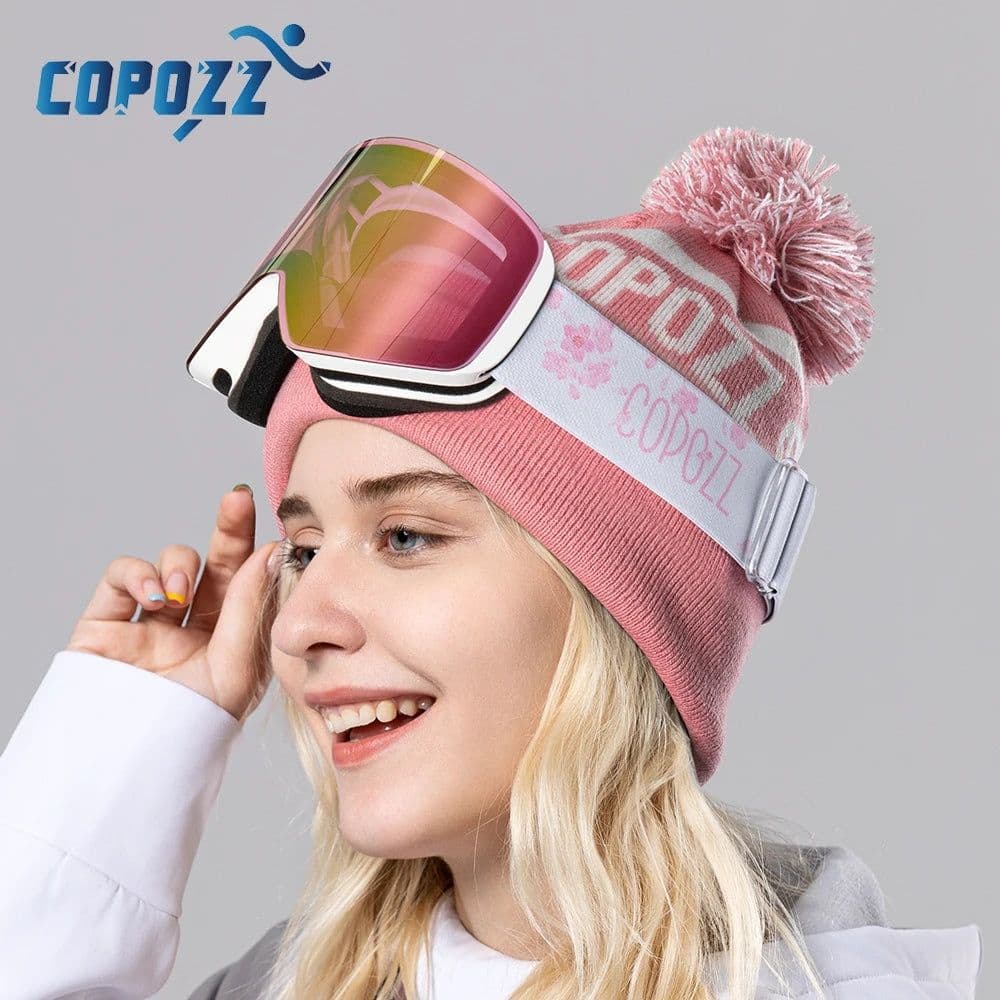 image-COPOZZ Professional Winter Ski Goggles Magnetic Quick-Change Double Layers Anti-Fog Snowboard goggles Men Women Ski Equipment