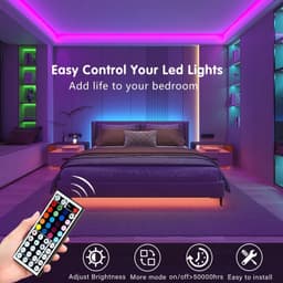 image-Led Strip Lights with 44 Key Remote Control 1m 5m 10m 20m RGB Tape Led Wall Room for Home Bedroom Party Decor TV Backlight