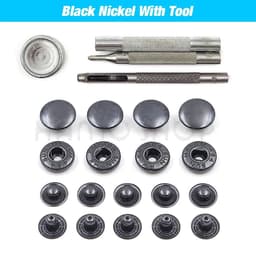 image-50set Snap Fasteners Metal Snaps Press Button Studs Optional Installation Tools Kit For Leathercraft Clothes Garment Bags Shoes