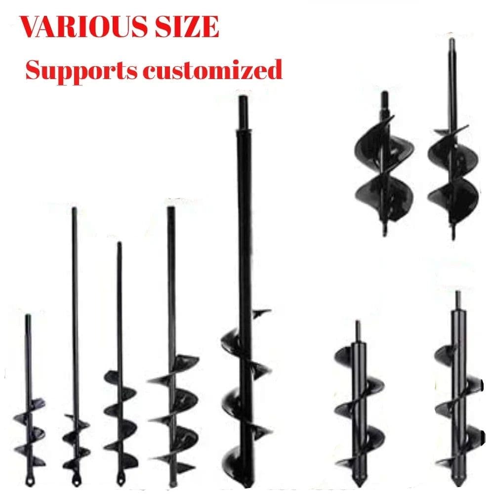 image-DIY Carbon Steel Planter Garden Auger Spiral Drill Bit Flower Planting Hole Digger Drill Bit Yard Gardening Bedding Planting