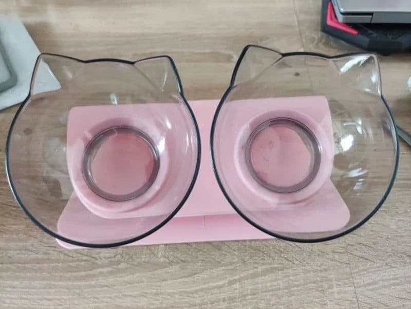 image-Non-Slip Double Cat Bowl Dog Bowl With Stand Pet Feeding Cat Water Bowl For Cats Food Pet Bowls For Dogs Feeder Product Supplies