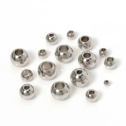 image-100pcs 2 mm-12 mm 316L Stainless Steel Beads European Ball Metal Big Hole Spacer Beads for Jewelry Making Diy Bracelet Necklace