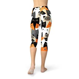 image-Womens All Over Print Cats Capri Leggings
