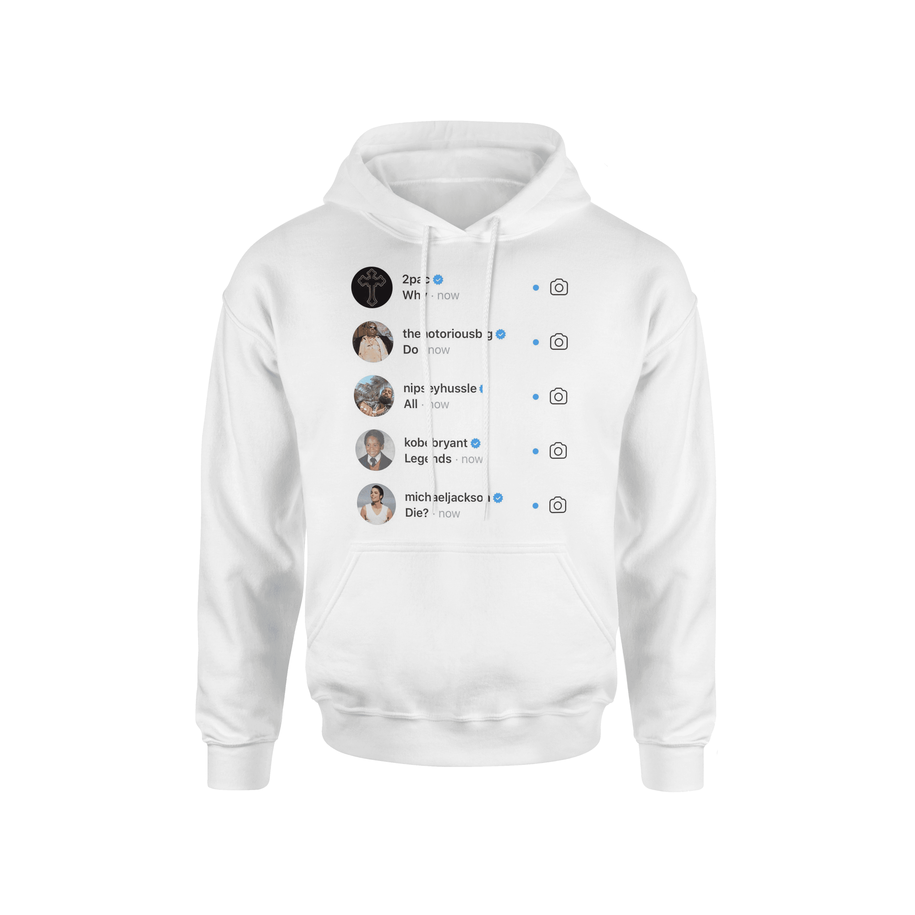 image-"Why do all legends die?" white hoodie