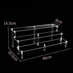 image-Acrylic Display stand for Amiibo Funko POP Figures,Cupcake Cosmetic Nail Polish Clay Figurine Jewelry for Display Stand Riser