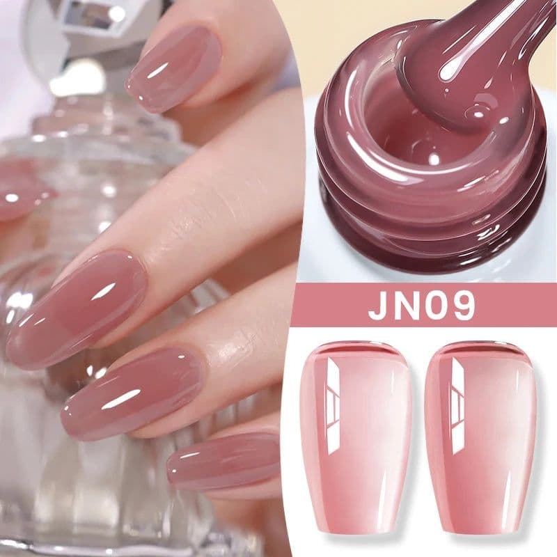 image-BORN PRETTY Milky White Jelly Nude Gel Nail Polish 10ml White Translucent Soak Off Gel Vernis Semi Permanent Need UV Light Cure