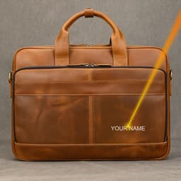 image-Retro Laptop Briefcase Bag Genuine Leather Handbags Casual 15.6" Business Bag Daily Working Tote Bags Men Male bag for documents