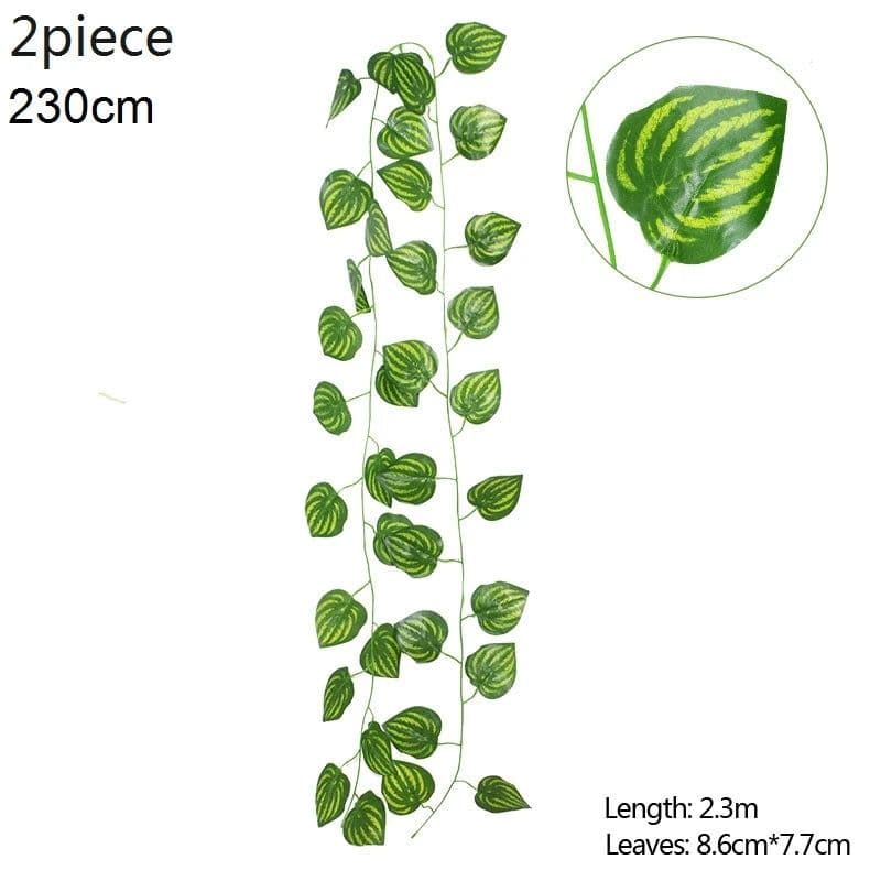 image-Artificial Flower Wisteria Vine Ivy Leaf Garland Silk Rose Flowers Rattan String Vine Wedding Arch Flower Home Garden Decoration
