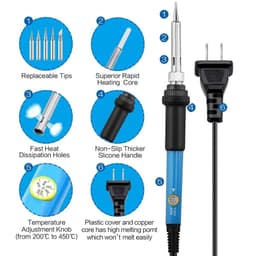 image-60W Adjustable Temperature Electric Soldering Iron EU 220V / ☆US Plug is110V☆ Welding Iron DIY for Repairing
