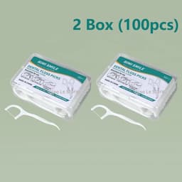 image-1/2/5/10 Box Portable Disposable Dental Floss Plastic Toothpick High-tension Dental Floss Stick Dental Floss Box Oral Care