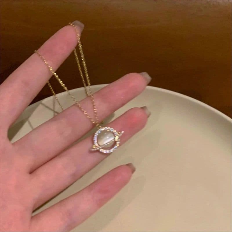 image-New Wine Red Cherry Gold Color Pendant Necklace For Women Personality Fashion Necklace Wedding Jewelry Birthday Gifts