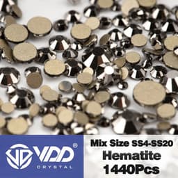 image-VDD SS4-SS20 Mix Size Clear Crystal Non-Hotfix Gold FlatBack Rhinestones Decorations DIY Glitter Stones 3D Nail Art Accessories
