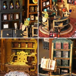 image-2014 DIY Big Doll House Wooden Miniature Furniture Twilight Bookstore Dollhouse Handmade home Model Assembly Toys Birthday Gifts