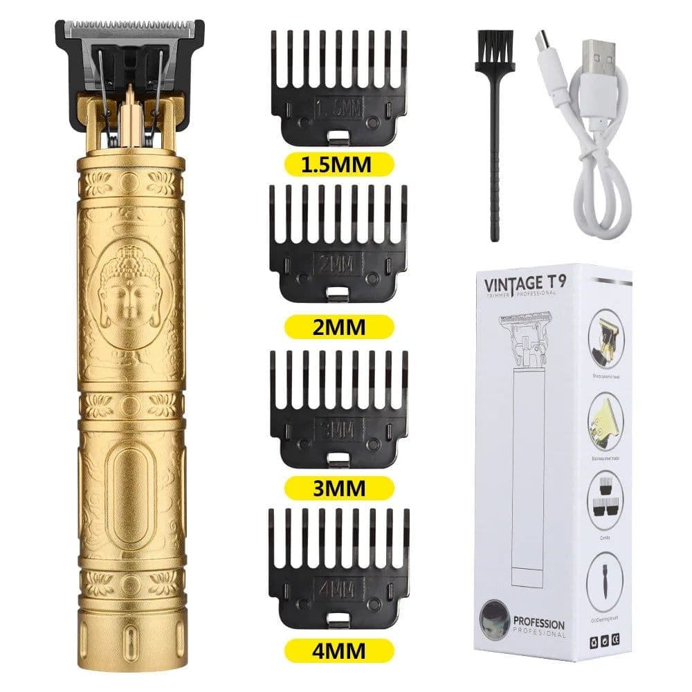 image-Retro T9 Original Haircutting Machine Set Jackets Trimmer Men's Electric Shaver Male Lence Pro Barber Shaver for Sensitive Areas
