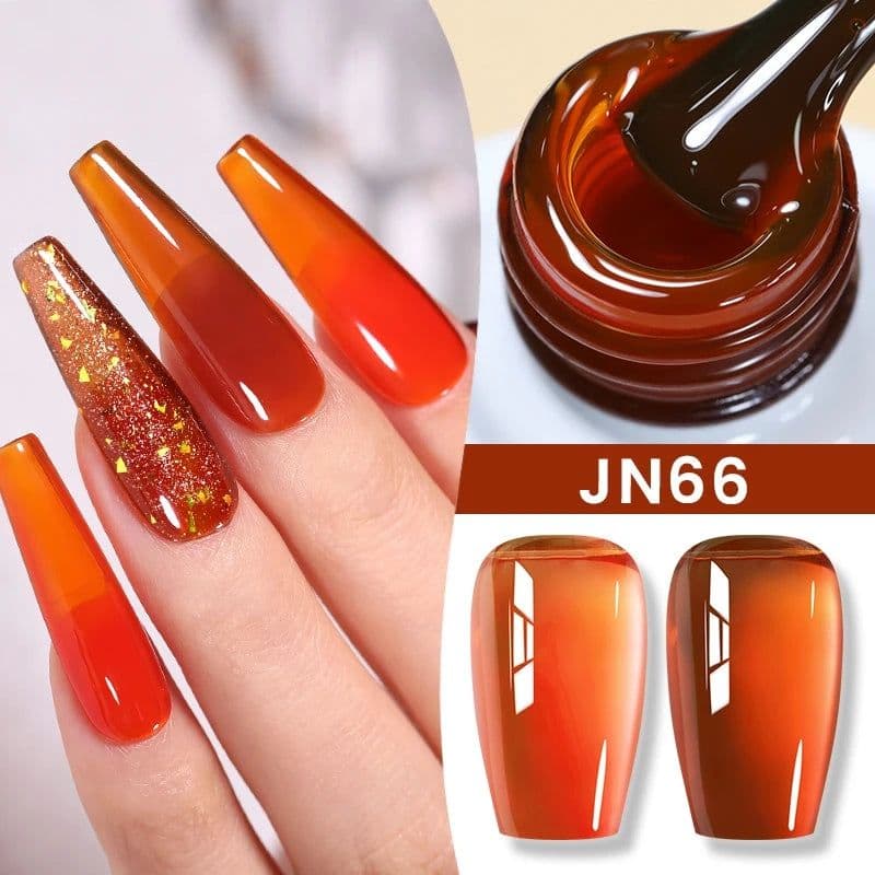 image-BORN PRETTY Milky White Jelly Nude Gel Nail Polish 10ml White Translucent Soak Off Gel Vernis Semi Permanent Need UV Light Cure