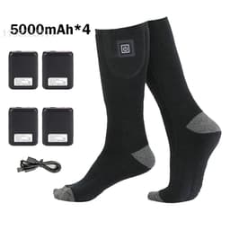 image-Heated Socks Rechargeable 5000mah Electric Heated Skiing Socks Snowboarding Outdoor Sports Foot Warmer Winter Thermal Socks