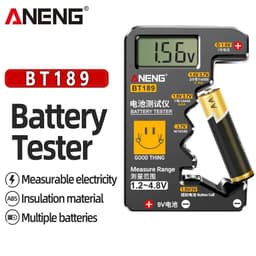 image-ANENG BT189 Button Cell Battery Tester 9V N D C AA AAA Universal Household LCD Display Battery Tester Power Bank Detectors Tools