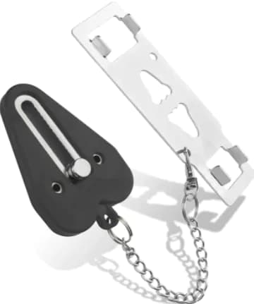 image-Lock portable door lock travel anti-theft door stopper portable lock hotel top door buckle