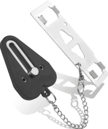 image-Lock portable door lock travel anti-theft door stopper portable lock hotel top door buckle