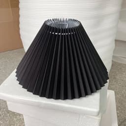 image-Pleated KD table lamp lampshade E27 Korea ins wall lamp lampshade modern minimalist DIY Nordic washable lampshade