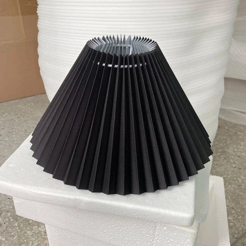 image-Pleated KD table lamp lampshade E27 Korea ins wall lamp lampshade modern minimalist DIY Nordic washable lampshade