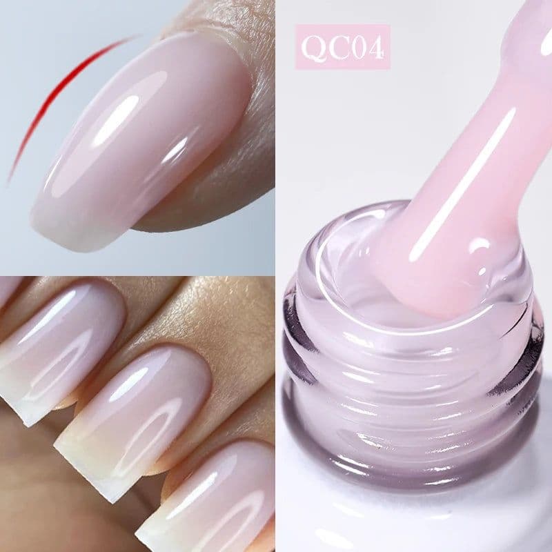 image-BORN PRETTY Milky White Jelly Nude Gel Nail Polish 10ml White Translucent Soak Off Gel Vernis Semi Permanent Need UV Light Cure