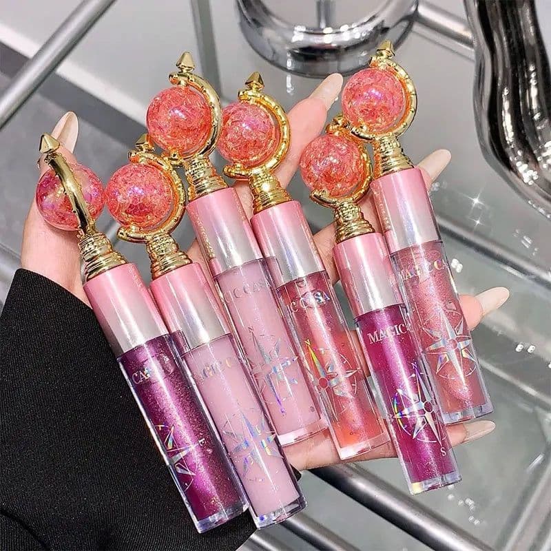 image-MAGIC CASA Shimmering Lip Gloss — Hydrating and Moisturizing, Mirror Finish, Plumping Glass-Like Lips