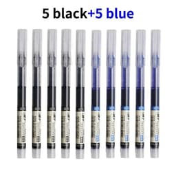 image-10Pcs/set High Quality Needle Type Gel Pens Straight Liquid Ballpoint Pen Kawaii Stationery School Office Supplies Writing