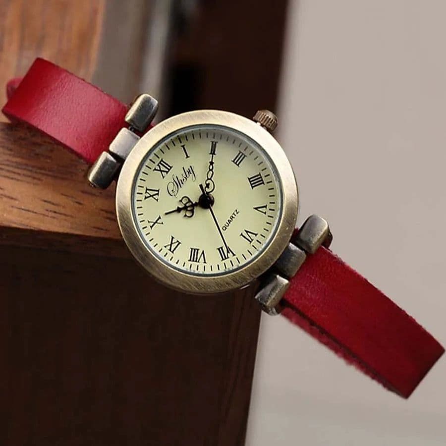 image-Shsby New Fashion Hot-Selling Leather Female Watch ROMA Vintage Watch Women Dress Watches