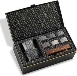 image-Whiskey Stones & Crystal Glass Gift Set - Reserve Tumbler (11.7oz)