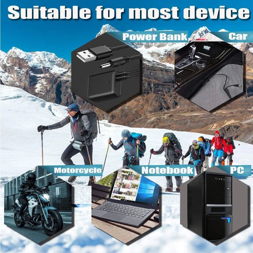 image-Heated Gloves Thermal Heat Motorcycle Gloves Leather Warmer Control Waterproof Electric Heated Touchscreen Hand Warmer Mittens