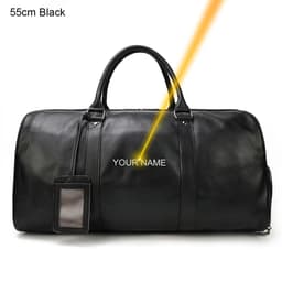 image-Luxury Genuine Leather Men Women Travel Bag Cow Leather Carry On Luggage Bag Travel Shoulder Bag Male Female Weekend Duffle Bag