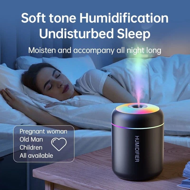 image-180ML Mini Air Humidifier USB Electric Aroma Diffuser Essential Oil Purifier Aromatherapy Mist Maker Lights For Car Home Bedroom