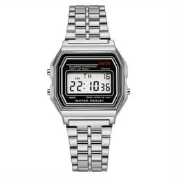 image-F91W Non-Waterproof Steel Band Watch For Women, Men, Business Clock, Multi-Functional LED Digital Sports Watch, Electronic Clock