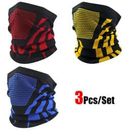image-3Pcs/Set Unisex Winter Warm Skiing Mask Elastic Breathable Outdoor Sports Running Fishing Multi-Functional Neck Warmer Headscarf