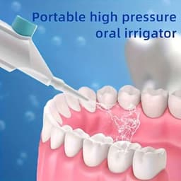 image-Household High Pressure Oral Irrigator Portable Teeth Clean Water Dental Floss Manual High Pressure Water Toothpick