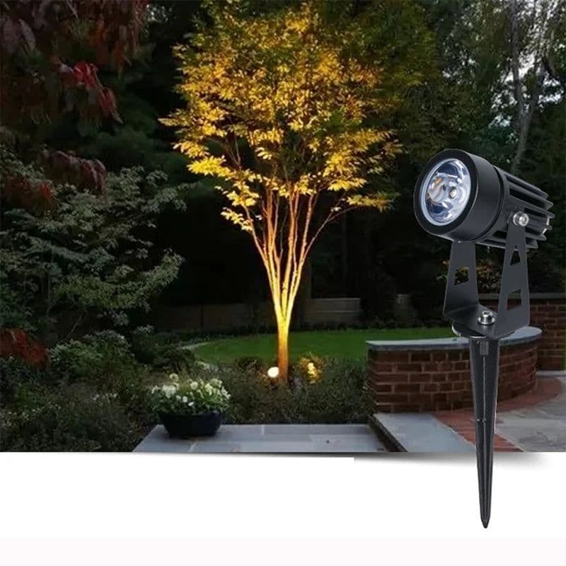 image-1W 3W LED Garden Lighting Outdoor Spike Lawn Lamp Waterproof Lighting Led Light Garden Path Spotlights AC110V 220V DC12V