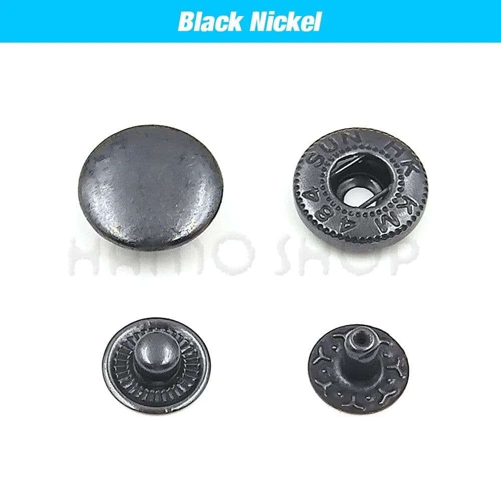 image-50set Snap Fasteners Metal Snaps Press Button Studs Optional Installation Tools Kit For Leathercraft Clothes Garment Bags Shoes