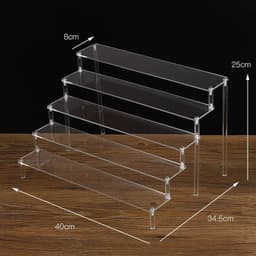 image-Acrylic Display stand for Amiibo Funko POP Figures,Cupcake Cosmetic Nail Polish Clay Figurine Jewelry for Display Stand Riser