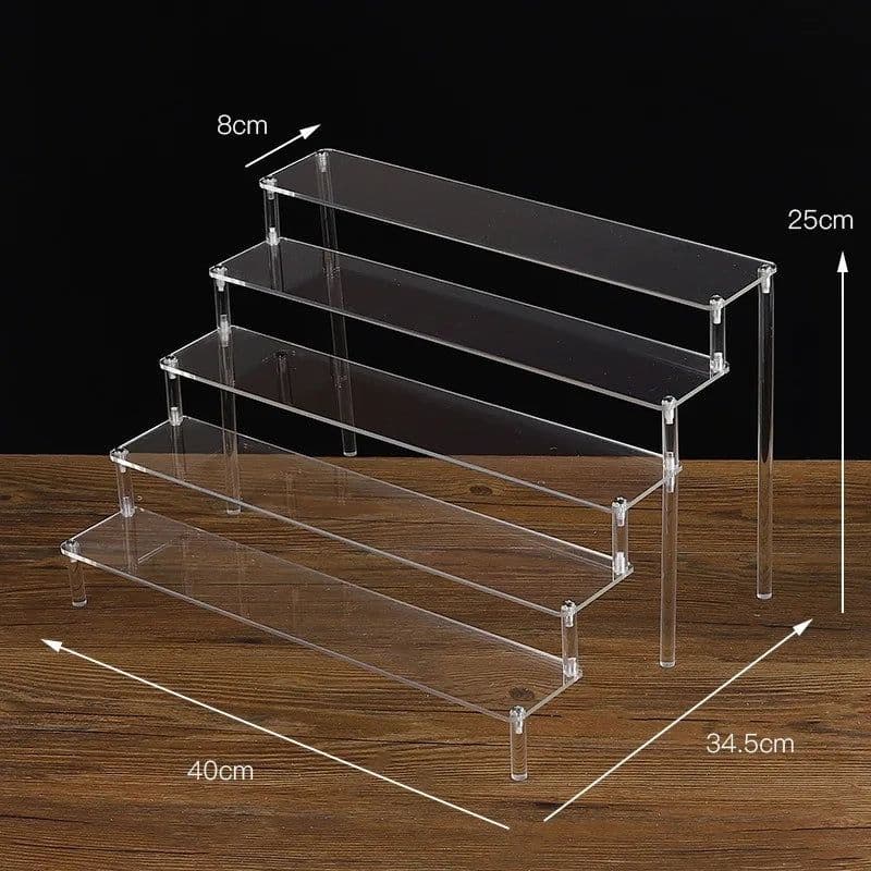 image-Acrylic Display stand for Amiibo Funko POP Figures,Cupcake Cosmetic Nail Polish Clay Figurine Jewelry for Display Stand Riser