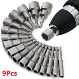 image-9pcs/set 5mm-13mm Hex Sockets Sleeve Nozzles Nut Driver Set Screwdriver Set Schroevendraaier Set Bits Sets Tools Socket Wrenches