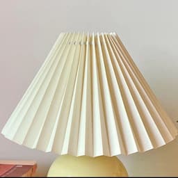 image-Pleated KD table lamp lampshade E27 Korea ins wall lamp lampshade modern minimalist DIY Nordic washable lampshade