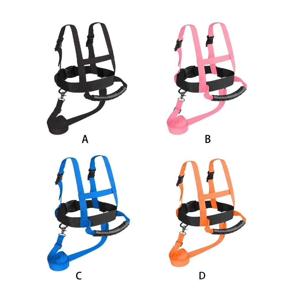 image-Nylon Kids Ski Harness Snowboard Trainer Speed Control With Shoulder Strap Children Ski Harness orange
