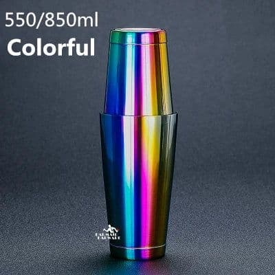 image-Stainless Steel Cocktail Boston Bar Shaker: 2-piece Set: 18oz Unweighted & 28oz