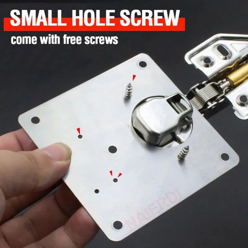 image-NAIERDI Stainless Steel Furniture Cabinet Door Hinge Repair Plate Drawer Window Door Door Panel Connection Repair Plate Hardware