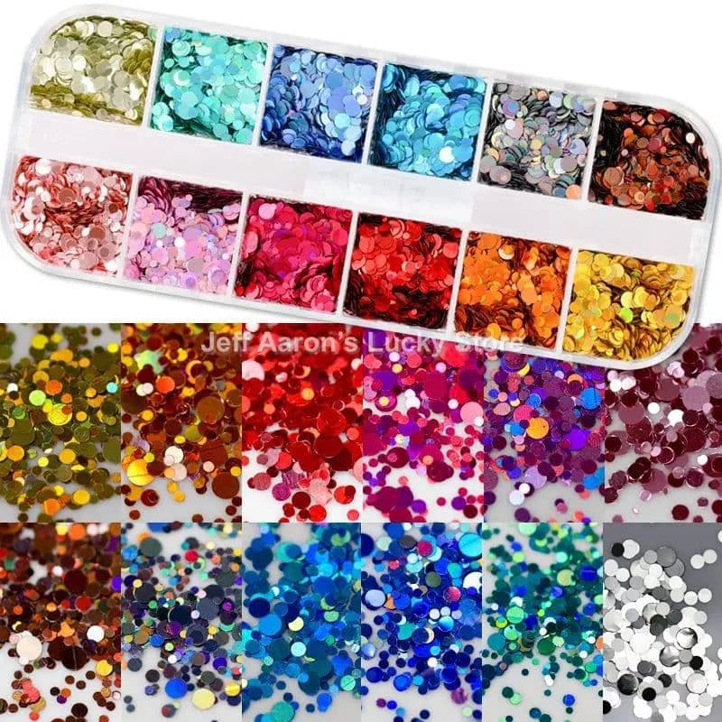 image-12 Colors Nails Abalone Shell Fragments Texture Natural Sea Shell 3d Glitter Nail Art Decoration Powder Sequins Beauty Tools