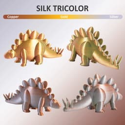 image-Geeetech Three Tri Color Silk PLA Filament , 3D Filament 1,75 mm 1KG Spool Wire (+/-0.03mm) Vacuum packaging, special color