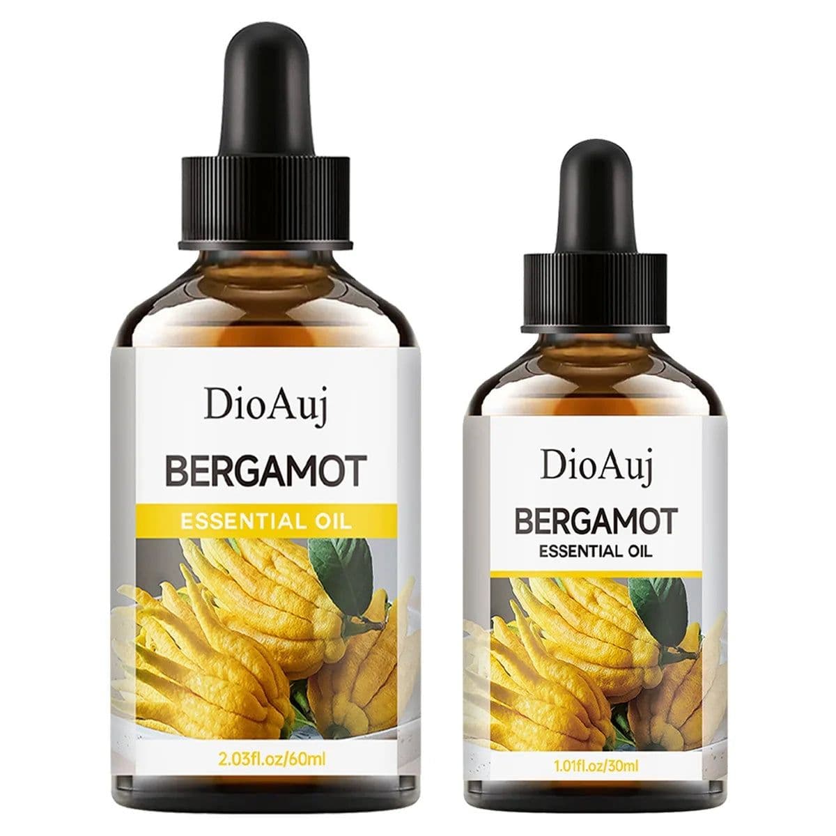 image-DioAuj 1PCS Essential Oil with Dropper BERGAMOT Face Body Skin Care Aromatherapy Oil for Humidifier Aromatherapy Candle
